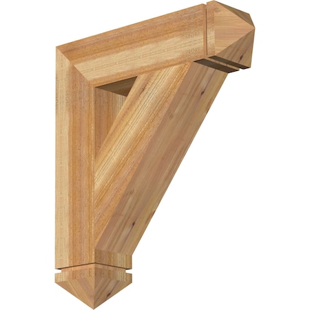 Traditional Arts & Crafts Rough Sawn Bracket, Western Red Cedar, 6W X 26D X 30H